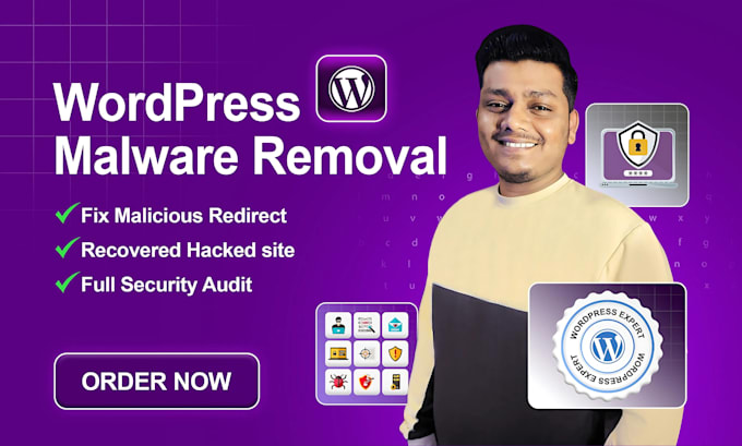 Gig Preview - Recover hacked wordpress website, remove malware, security