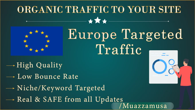 Gig Preview - Europe web traffic google organic