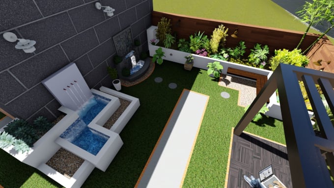 Gig Preview - Transform your outdoor space with custom 3d garden design and rendering