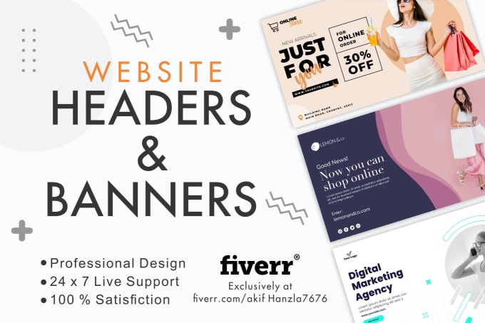 Gig Preview - Design great website header, slider or banner