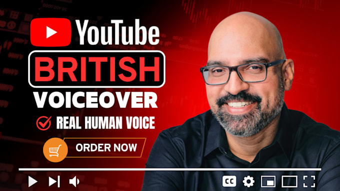 Gig Preview - Be your youtube male english voice over artist, human voiceover not ai