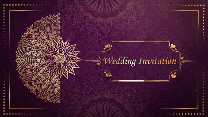 Gig Preview - Create premium indian traditional wedding invitation video