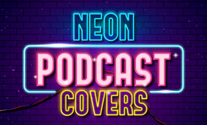 Gig Preview - Design neon podcast cover art for you