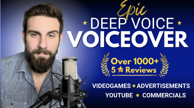 Gig Preview - Record your deep male voice over