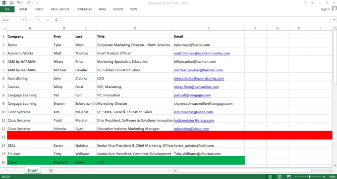 Gig Preview - Format, organize and clean spreadsheets