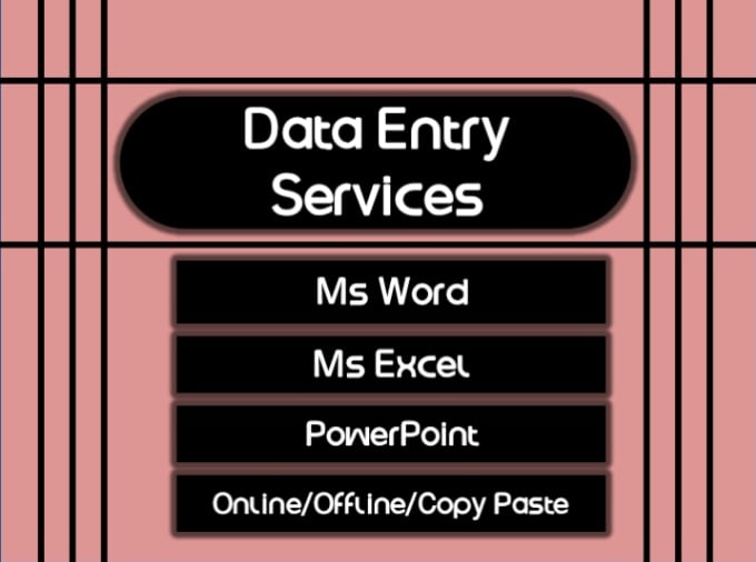 Gig Preview - Do data entry,copy paste, and web research in ms word, excel