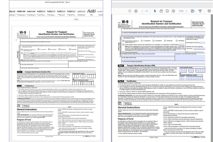 Gig Preview - Create fillable PDF form