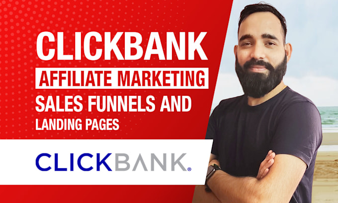 Gig Preview - Build clickbank affiliate marketing sales funnel and landing page