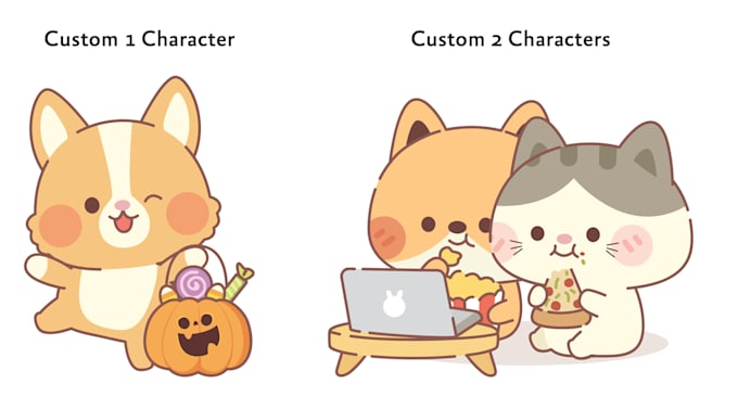 Gig Preview - Do custom character for clipart