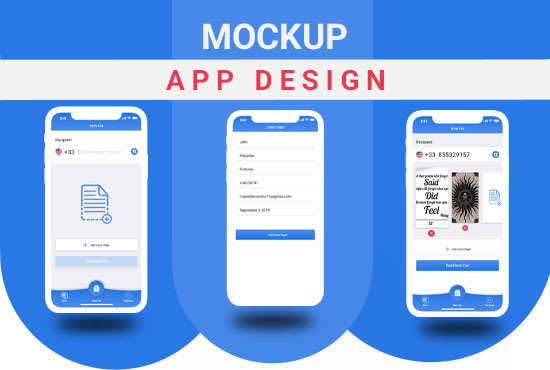 Gig Preview - Create ui ux app design android ios prototype mockup design