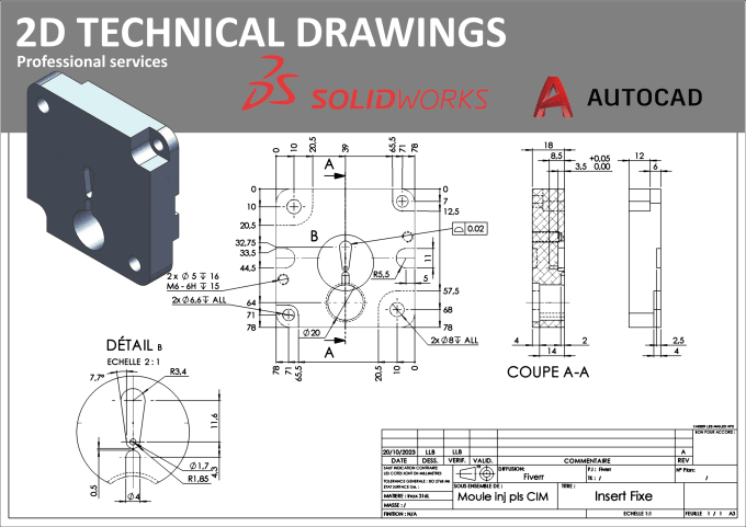 Gig Preview - Create precise 2d engineering, mechanical, and technical drawings