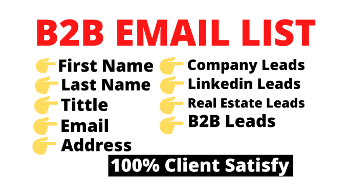 Gig Preview - B2b lead generation and email list building using sales navigator