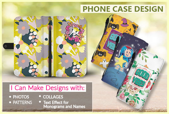 Gig Preview - Do amazing wallet phone case designs for your shopify store