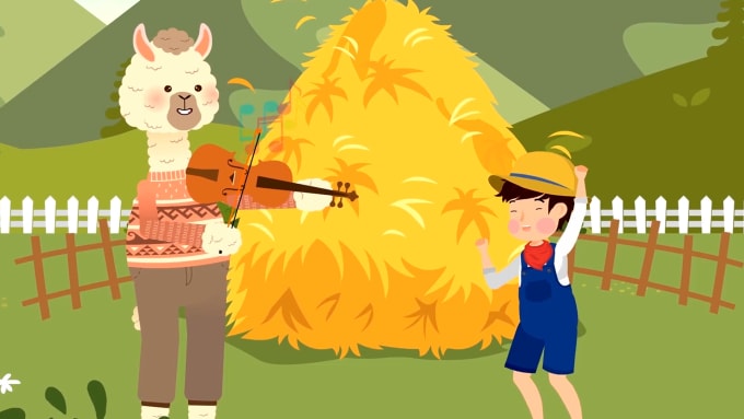 Gig Preview - Create nursery rhyme video animation for kids