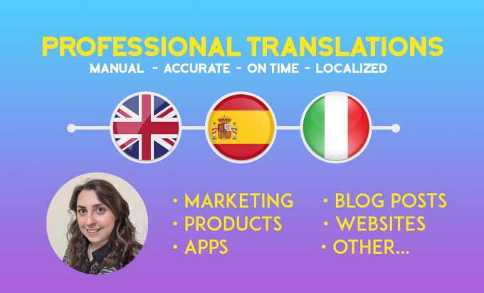 Bestseller - translate from and to spanish, english and italian