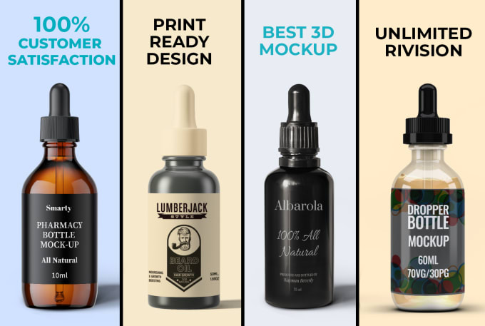 Gig Preview - Design premium product label package box bottle for cbd hemp