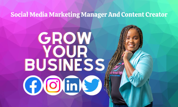 Gig Preview - Be your social media marketing manager and content creator