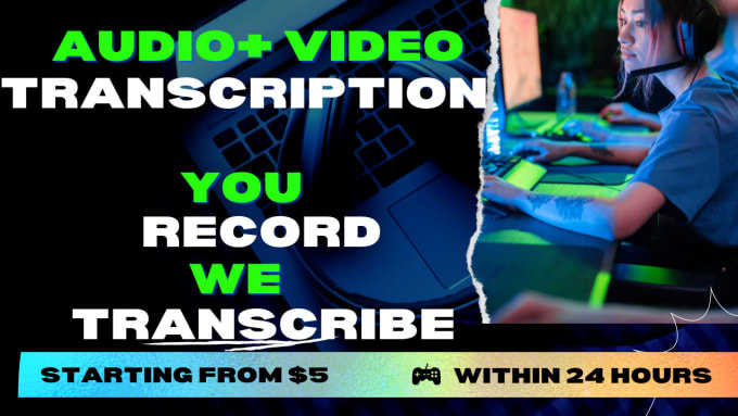 Gig Preview - Transcribe audio to text do fast video transcription within 12 hours