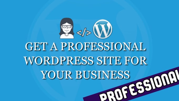 Gig Preview - Develop a professional wordpress site for your business