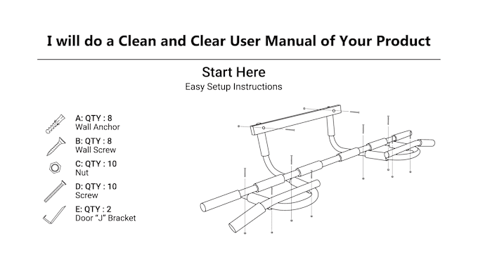 Gig Preview - Do a clean and clear user manual of your product