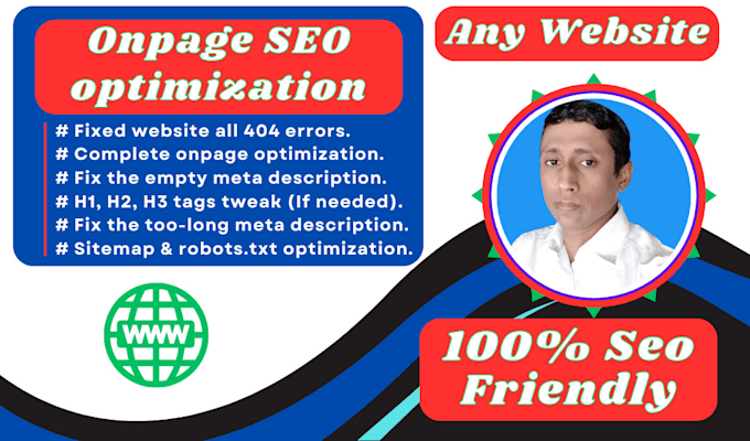 Gig Preview - Do proper onpage SEO optimization for any websites