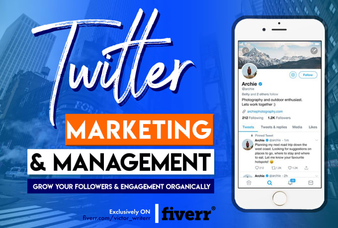 Gig Preview - Do twitter marketing and organically increase followers