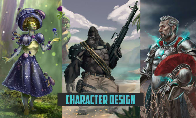 Gig Preview - Do character design and concept art for you