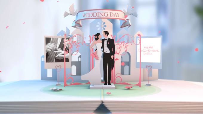 Gig Preview - Do 3d wedding invitation and memories of anniversary video