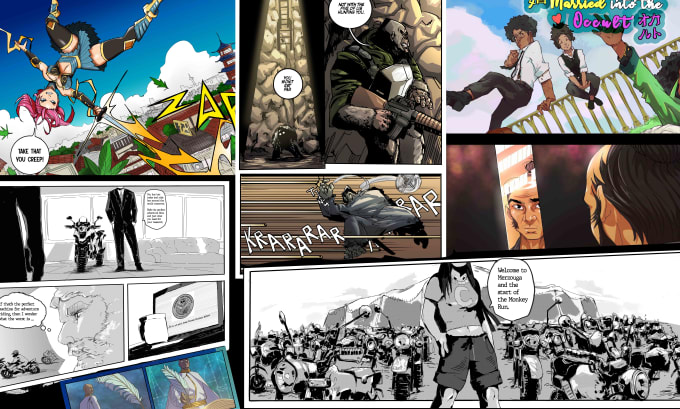 Gig Preview - Our agency will draw custom comic or manga page from your script