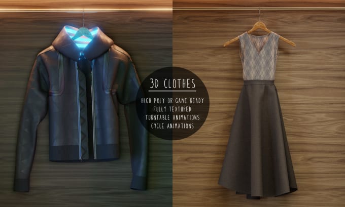 Gig Preview - Create 3d models of clothes