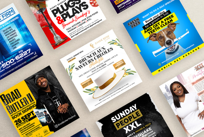 Gig Preview - Create a unique promotional flyer or any social media design