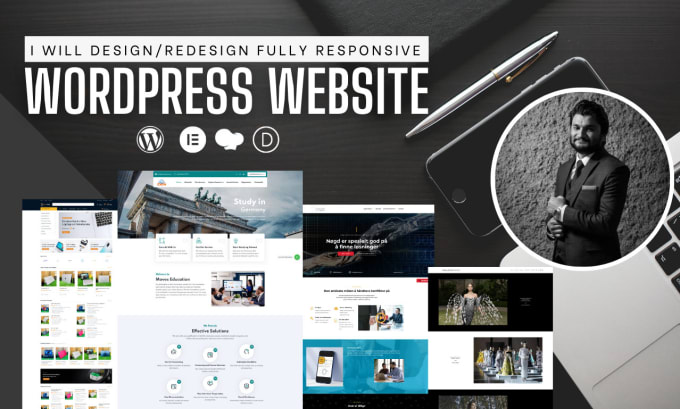 Gig Preview - Create responsive wordpress website for business, blogs