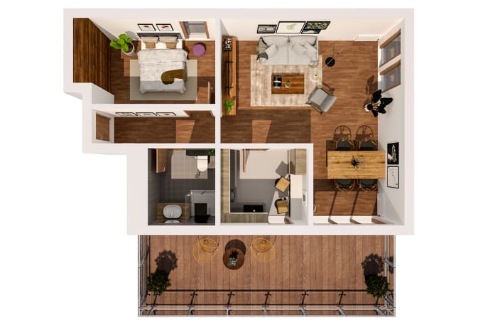 Gig Preview - Create 3d rendered floor plan