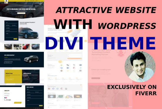 Gig Preview - Build an attractive website in wordpress divi theme