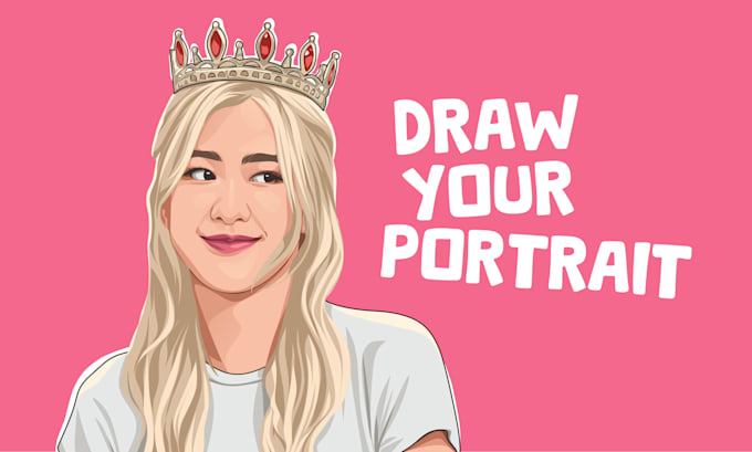 Bestseller - draw a detailed cartoon portrait, custom vector portrait illustration