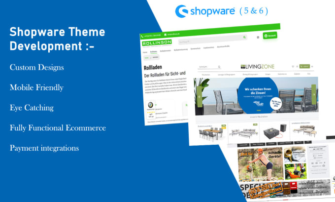 Gig Preview - Design a custom shopware shop with a modern design