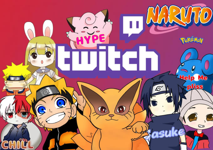 Gig Preview - Draw chibi cartoon anime logo for twitch stream