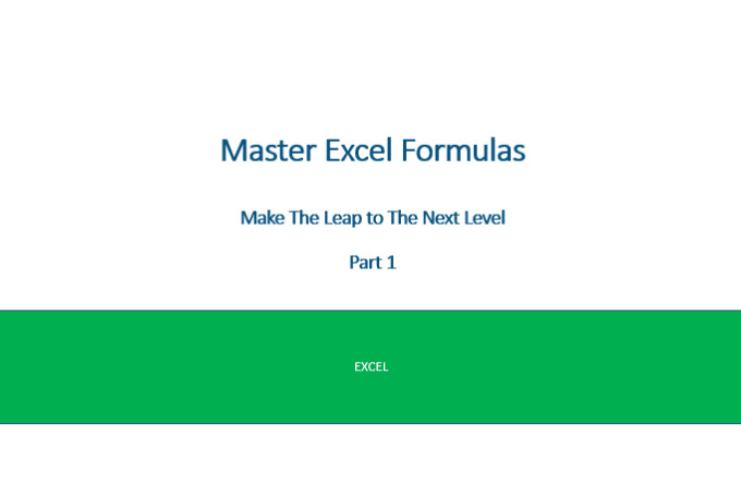 Gig Preview - Give excel courses to learn and no data entry