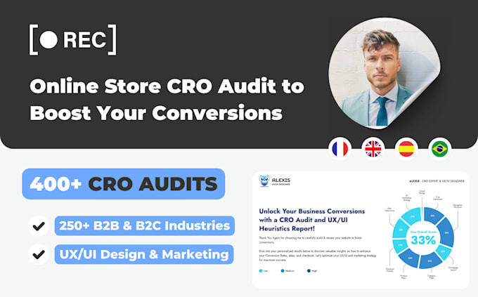 Gig Preview - Audit and review your woocommerce or shopify online store for cro