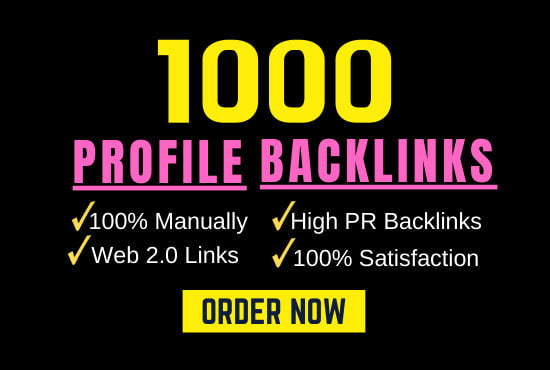 Gig Preview - Create SEO profile backlinks manually