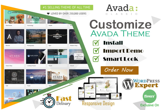 Gig Preview - Be your avada theme customizer and website maker