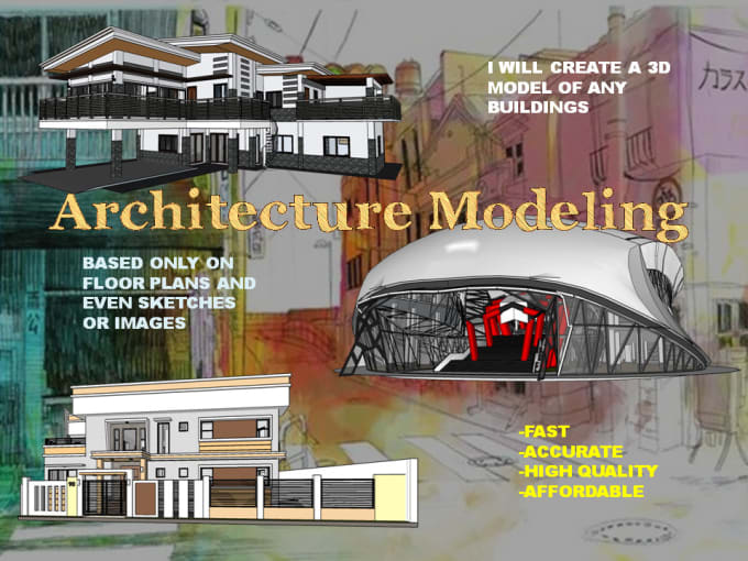 Gig Preview - Model your architectural dream house using sketchup