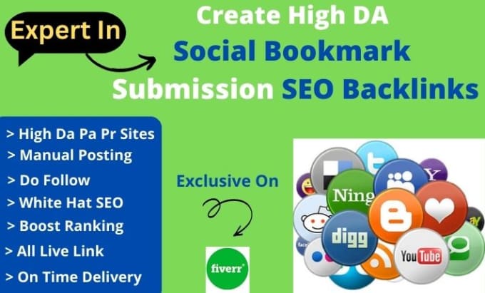 Gig Preview - Do manually social bookmark submission SEO backlinks