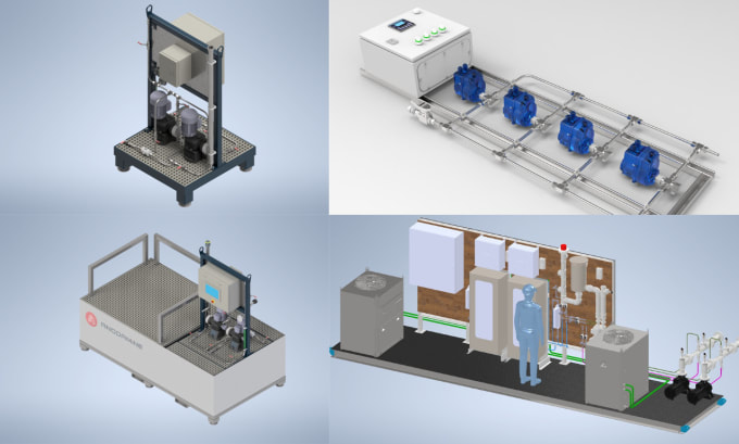 Gig Preview - Do 2d, 3d assembly, model in autodesk inventor