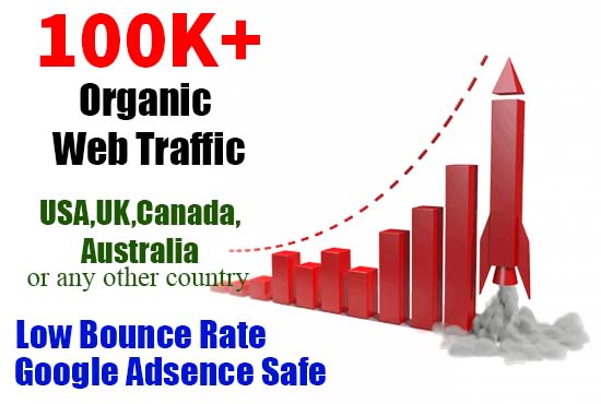 Gig Preview - Provide 100k keyword specific adsence safe organic web traffic