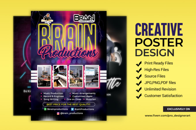 Gig Preview - Design creative promotional poster design within 8 hours