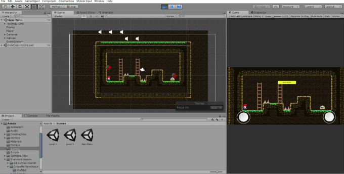 Gig Preview - Create and design a 2d platformer mobile game in unity