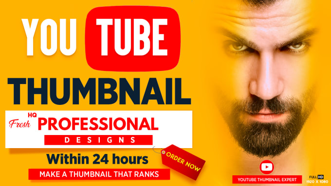 Gig Preview - Design a perfect youtube thumbnail in 24 hours