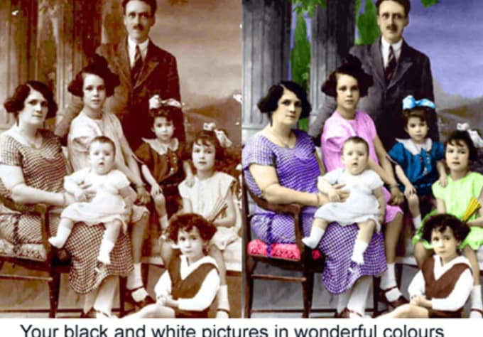 Gig Preview - Provide professional colorization and restoration of an old b/w or coloured picture