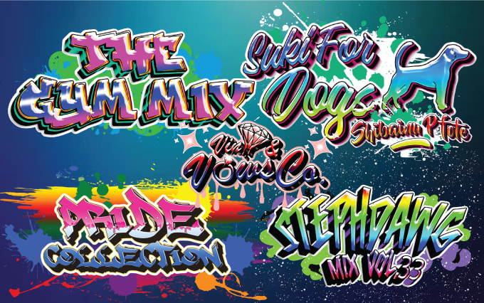 Gig Preview - Design custom cool graffiti pop art font logo within 5 hour